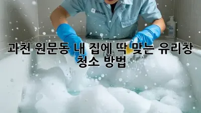 과천 원문동 내 집에 딱 맞는 유리창 청소 방법!