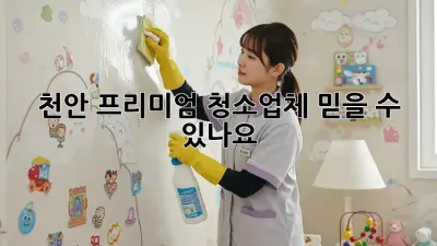 천안 프리미엄 청소업체, 믿을 수 있나요?